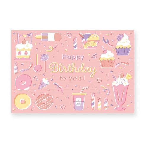 RYURYU Postcard Variety Postcard Birthday Sweets VP22