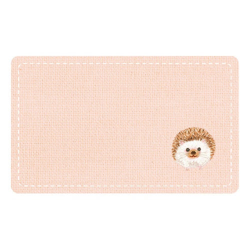 RYURYU Mini Card Embroidery Message Card Hedgehog SMC01