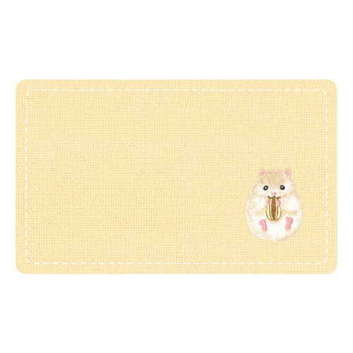 RYURYU Mini Card Embroidery Message Card Hamster SMC04