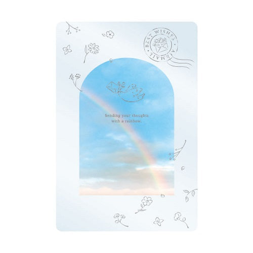 RYURYU Greeting Card Transparent Card Rainbow TOC02