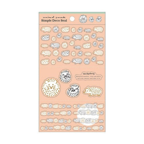 RYURYU Seal Anipare Simple Deco Seal Hedgehog NCS103