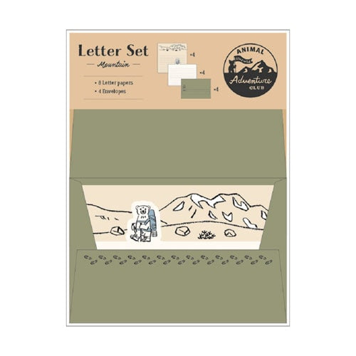 RYURYU Letter Set Animal Adventure Club Letter Set Mountain Mountain AALS01