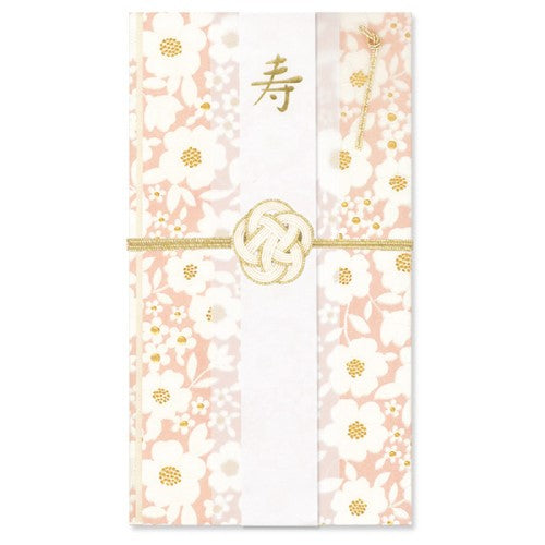 RYURYU Gift Bag, Flower Mizuhiki Gift Bag, Pale Pink HPB34