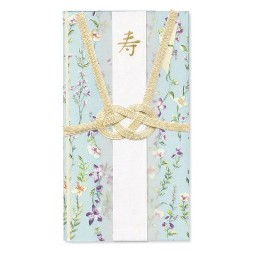 RYURYU Gift Bag, Flower Mizuhiki Gift Bag, Pale Blue HPB36