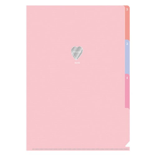 RYURYU Clear Holder WHOMEE Clear Holder�E3 Pockets (A4) Sheer Pink A4 Sheer Pink WHCH01