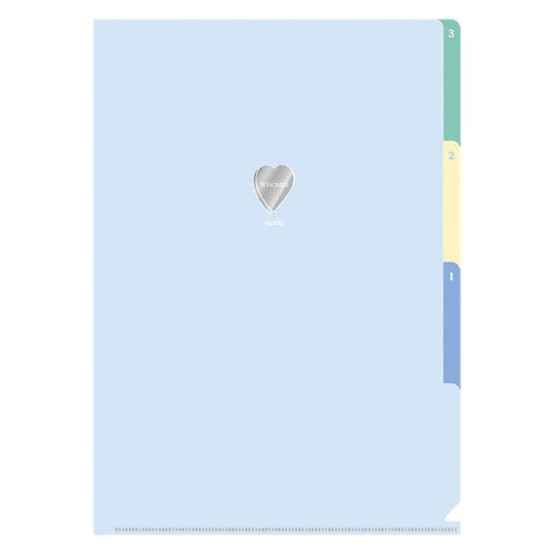 RYURYU Clear Holder WHOMEE Clear Holder�E3 Pockets (A4) Sheer Blue A4 Sheer Blue WHCH02