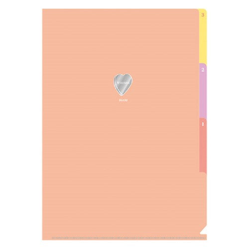 RYURYU Clear Holder WHOMEE Clear Holder�E3 Pockets (A4) Sheer Coral A4 Sheer Coral WHCH03