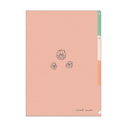 RYURYU Clear Holder Anipare Clear Holder 3 Pockets/A4 Hedgehog NCH103