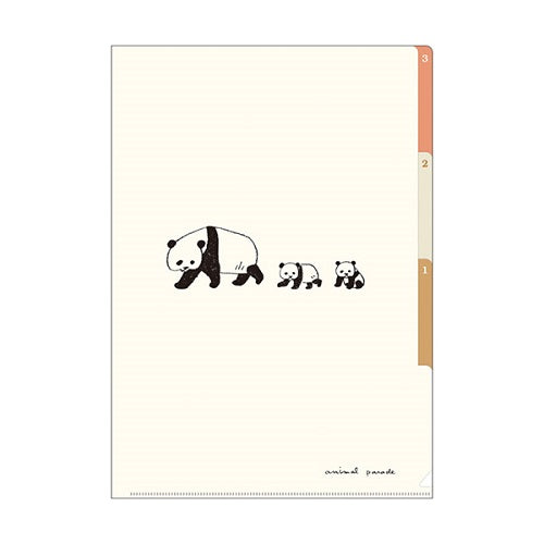 RYURYU Clear Holder Anipare Clear Holder 3 Pockets/A4 Panda NCH104