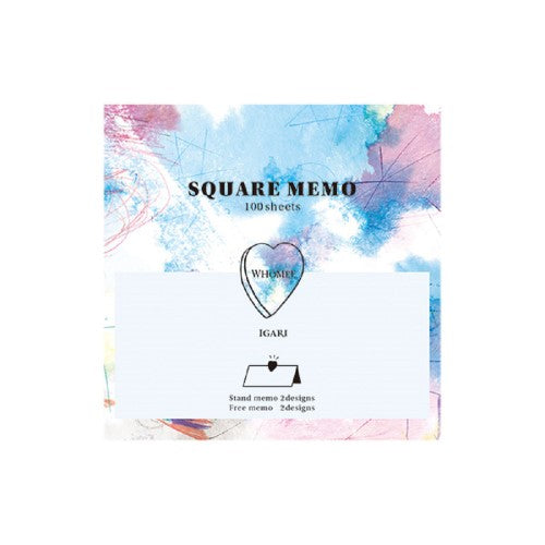 RYURYU Memo Pad WHOMEE Square Memo Pad Innocent Blue Innocent Blue WHM02