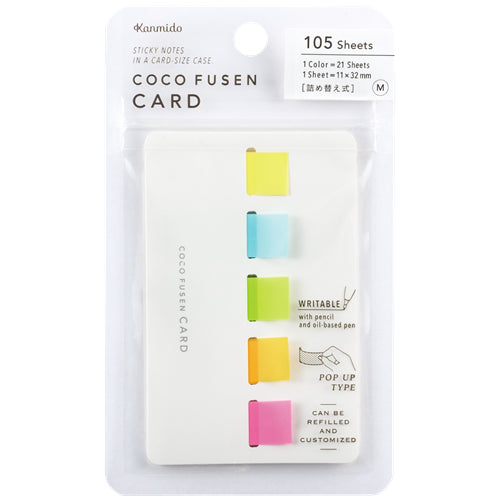Kanmido Sticky Cocofsen Card COLOR Standard M Sticky Size 11 x 34mm CFC-1003