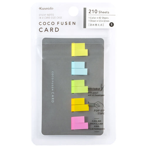 Kanmido Sticky Cocofsen Card COLOR Standard S Sticky Size 5.5 x 34mm CFC-2003