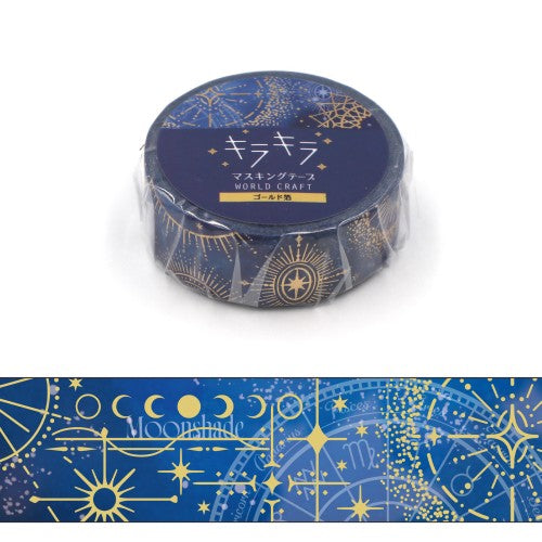 World Craft Masking Tape Glitter Masking Tape Astrology Width 15mm x Length 5m Astrology KRMT15-085