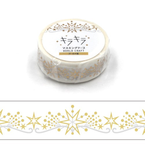 World Craft Masking Tape Glitter Masking Tape Tiara Width 15mm x Length 5m Tiara KRMT15-088