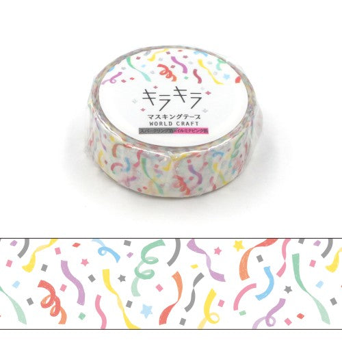 World Craft Masking Tape Glitter Masking Tape confetti Width 15mm x Length 5m confetti KRMT15-093