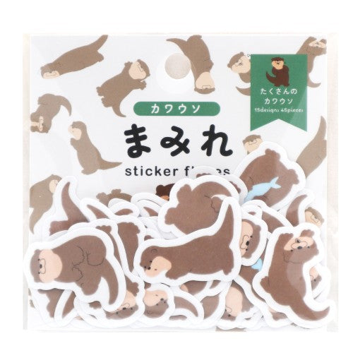 World Craft Flake Stickers Covered Flake Stickers 15 patterns x 3 sheets (45 sheets included) Otter MRFS-011