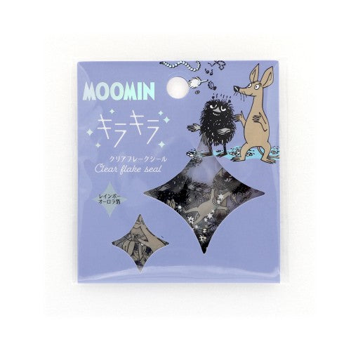 World Craft Flake Stickers Moomin Sparkling Clear Flake Stickers 30 Sheets (10 Patterns x 3 Each) Stinky and Sniff MOKFS-115