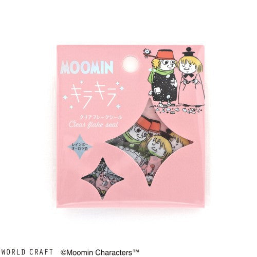 World Craft Flake Stickers Moomin Sparkling Clear Flake Stickers 30 Sheets (10 Patterns x 3 Each) Clot Yule and Scultta MOKFS-116