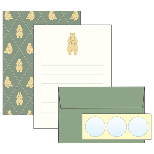 El Commune Letter/Letter Set Everyday Mini Letter Set Bear LTS-071
