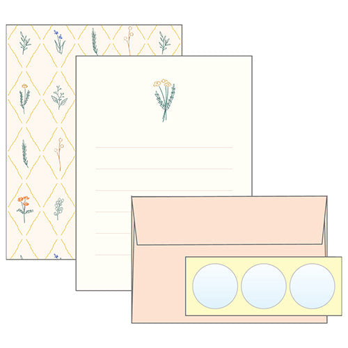 El Commune Letter/Letter Set Everyday Mini Letter Set Plant Lattice LTS-073