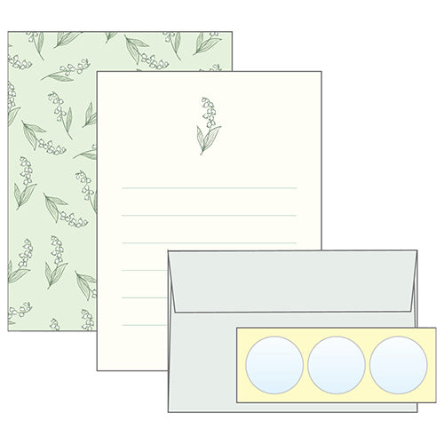 El Commune Letter/Letter Set Everyday Mini Letter Set Suzuran LTS-075