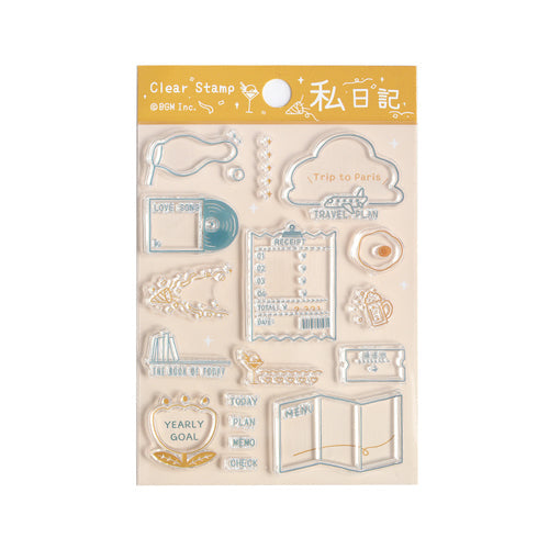 BGM Clear Stamp Diary X Personal Diary 100ⅹ150mm BT-CS065