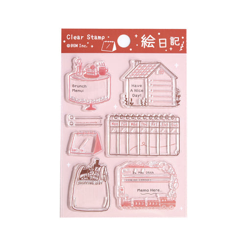 BGM Clear Stamp Diary X Personal Diary 100ⅹ150mm BT-CS066