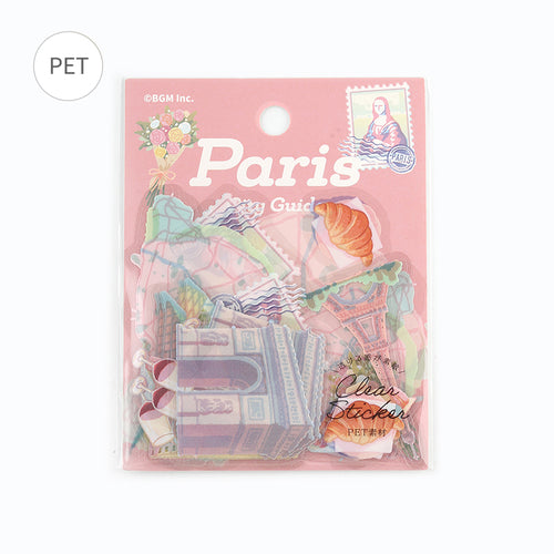 BGM Clear Seal City Walk Paris 10designs x 3 30 pieces City Walk Paris BS-PF029