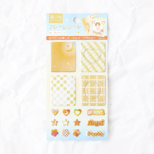 BGM Frame Seal Frame Seal Yellow 1 sheet with key chain Frame Seal Yellow BS-FRS003