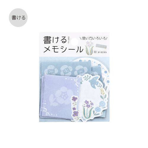 BGM Memo Sticker Flower Weather Blue 10 designs x 3 30 sheets Flower Weather Blue BS-MX004