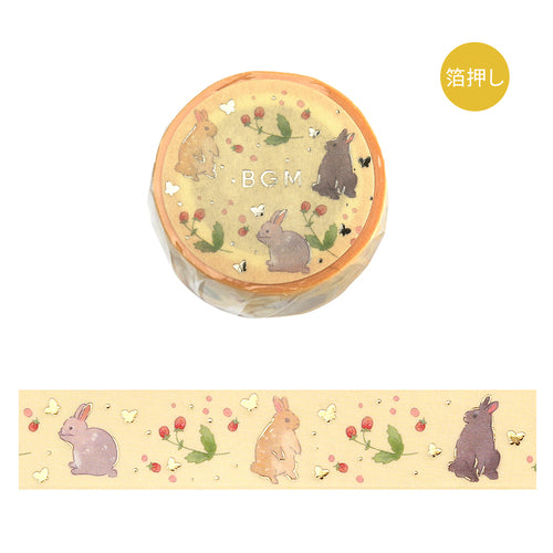 BGM Masking Tape Rabbit Country/Japanese Strawberry 20mm*5m Rabbit Country/Japanese Strawberry BM-SDG040