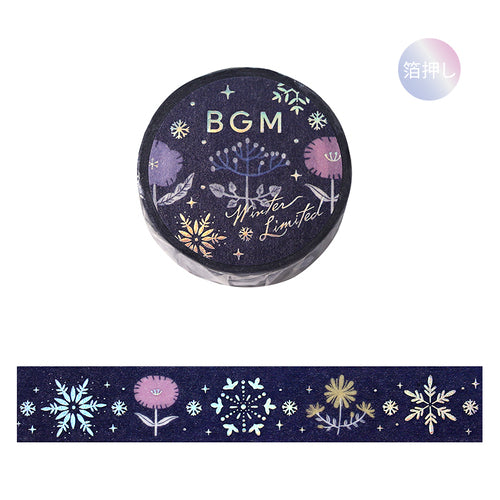 BGM Masking Tape Winter Limited 15mm x 5m Flower Pattern BM-SPLW033