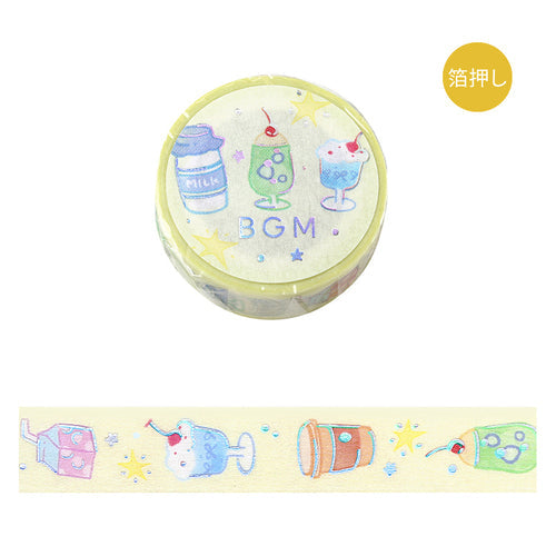 BGM Masking Tape Yurufuwa Drink 15mm x 5m Yurufuwa Drink BM-LGCA124