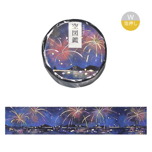 BGM Masking Tape Sky Picture Book/Fireworks 20mm x 5m Sky Picture Book/Fireworks BM-SDWG006