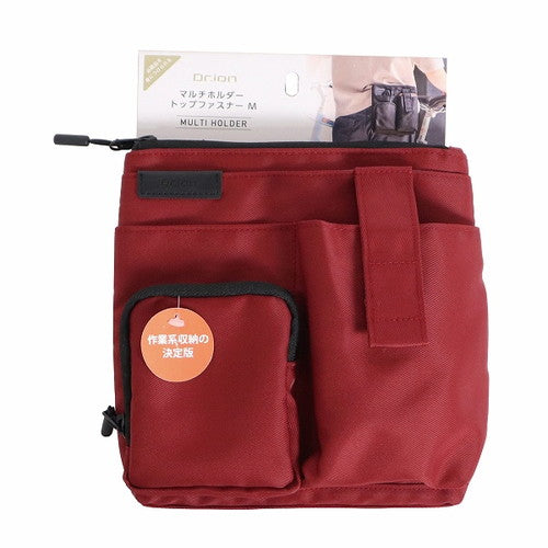 Kutsuwa Pouch Multi Holder Top Zipper M Bordeaux 303DRRD