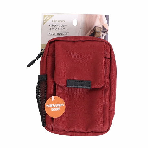 Kutsuwa Pouch Multi Holder 2-way Zipper Bordeaux 305DRRD