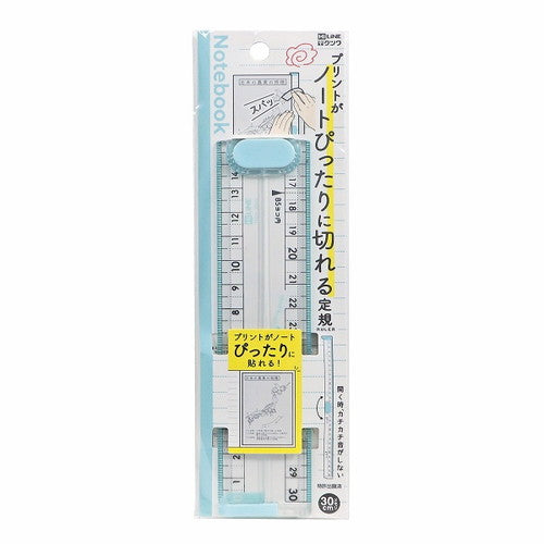 Kutsuwa Ruler Mint XS06MT that cuts perfectly to your notebook