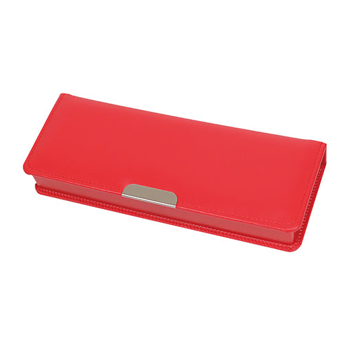 Kutsuwa Pencil Case Clarino Pencil Case New Red CX303NRD