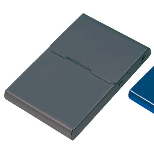 Reimei Business Card Holder Aluminum Card Case (Vertical Sliding Type) Gray Gray CHA825N