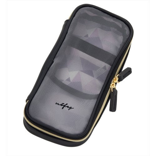Reimei Pen Case Nofes Round Mesh Pen Case Structure Black Structure Black NSF1221B