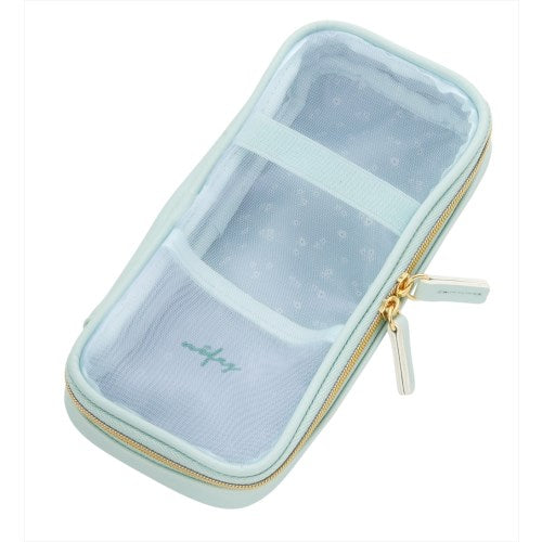 Reimei Pencil Case Nofes Round Mesh Pencil Case Mint Blue Mint Blue NSF1221A