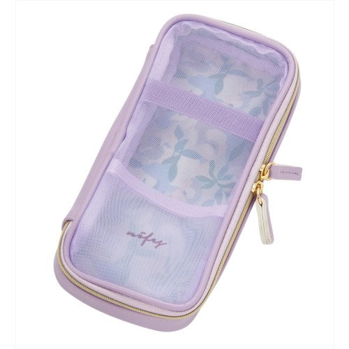 Reimei Pencil Case Nofes Round Mesh Pencil Case Milky Violet Milky Violet NSF1221V