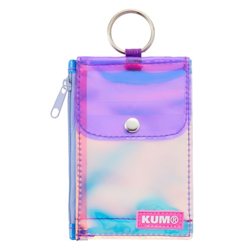 Reimei Pass Case KUM Pass Case with Zipper Pocket Purple Purple KM1244V