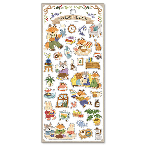 Mind Wave MW Seal Merry Friends Sticker Kitsunoo Motenashi 81912