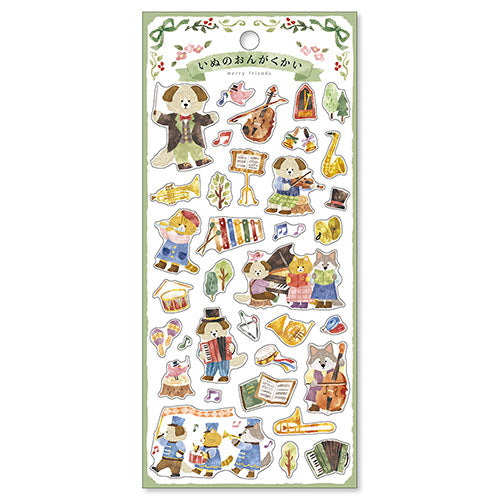 Mind Wave MW Seal Merry Friends Sticker Inu no Ongakukai 81913