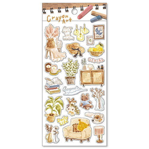 마인드 웨이브 씰 크레용 아트 스티커 인테리어 82050