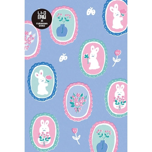 Furukawa Shiko Postcard Retro Printing Postcard 1 Piece Rabbit Brooch HJ060