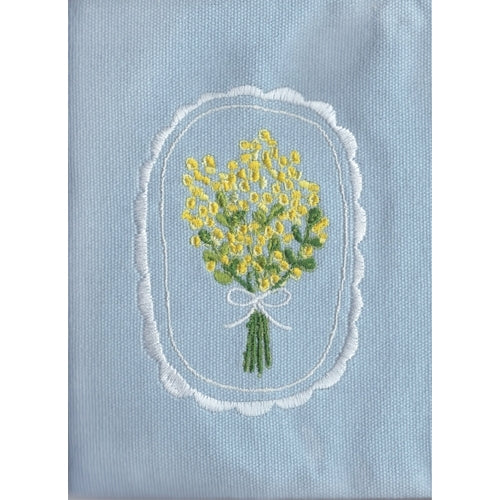 Furukawa Shiko Book Cover Embroidered Book Cover HONTOWATASHI 1 Piece Mimosa QE73