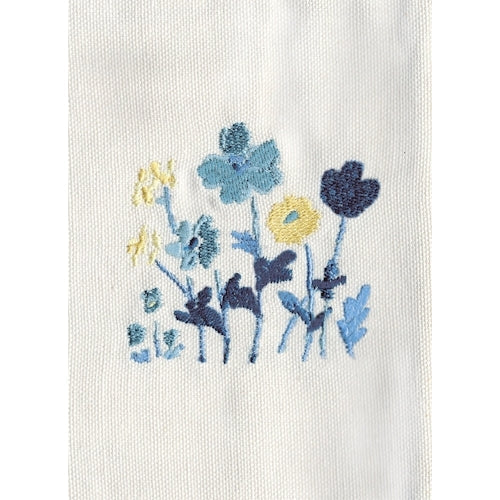 Furukawa Shiko Book Cover Embroidered Book Cover HONTOWATASHI 1 Piece Blue Flower QE79