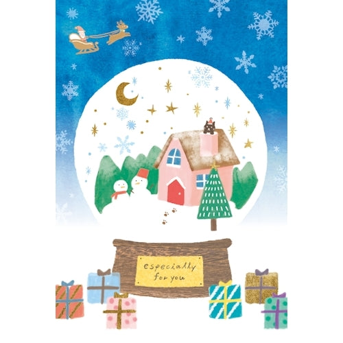 Furukawa Shiko Postcard Foil Stamped Postcard 1 piece Snow Globe HJ072